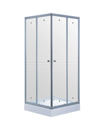 Душевой уголок с поддоном 90x90 см Timo TL-9002 R прозрачное с рисунком