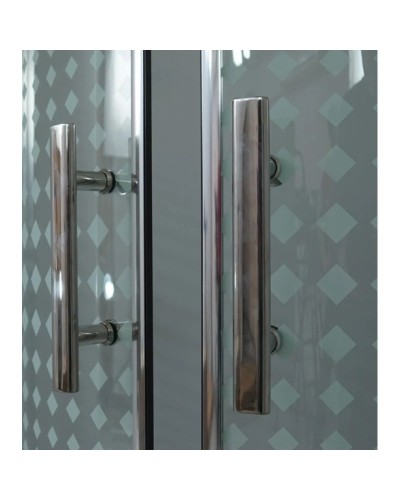 Душевой уголок с поддоном 90x90 см Timo TL-9002 R прозрачное с рисунком