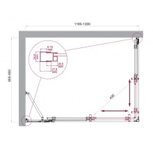 Душевой уголок BelBagno LUCE-AH-21-120/90-C-Cr