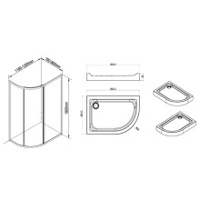Душевой уголок без поддона 120x80 см AM.PM Orange W54G-302U120MT64