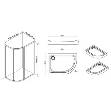 Душевой уголок без поддона 120x80 см AM.PM Orange W54G-302U120MT64