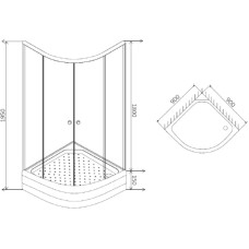 Душевой уголок без поддона 90x90 см AM.PM Joy W85G-205-090GT прозрачное