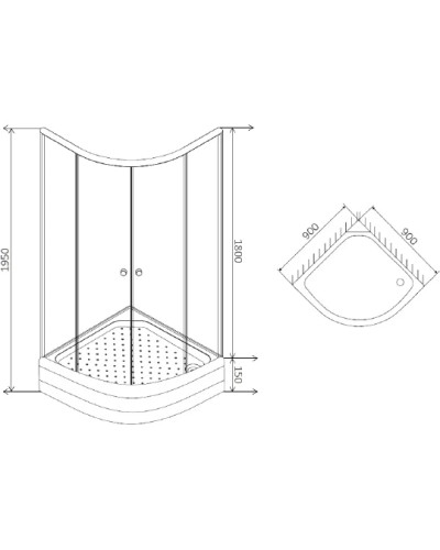 Душевой уголок без поддона 90x90 см AM.PM Joy W85G-205-090GT прозрачное