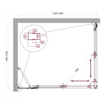 Душевой уголок BelBagno LUCE-AH-21-120/100-C-Cr