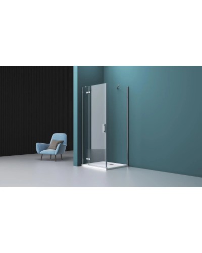 Душевой уголок 80х100 см BelBagno Kraft KRAFT-AH-12-80/100-C-Cr-L прозрачное