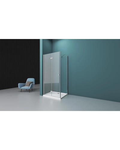 Душевой уголок 80х100 см BelBagno Albano ALBANO-ASH-1-80/100-C-Cr прозрачное