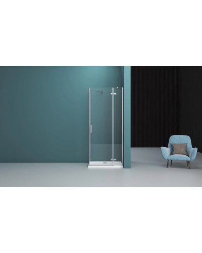 Душевой уголок 90х100 см BelBagno Kraft KRAFT-AH-12-90/100-C-Cr-R прозрачное