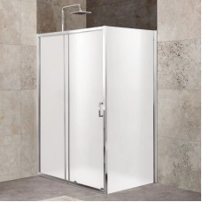 Душевой уголок 110-125x90 см BelBagno UNIQUE-AH-1-110/125-90-M-Cr матовое