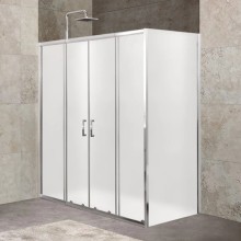 Душевой уголок 150-180x90 см BelBagno UNIQUE-AH-21-150/180-90-M-Cr матовое