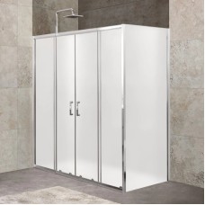 Душевой уголок 150-180x90 см BelBagno UNIQUE-AH-21-150/180-90-M-Cr матовое