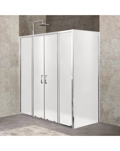 Душевой уголок 170-200x80 см BelBagno UNIQUE-AH-21-170/200-80-M-Cr матовое