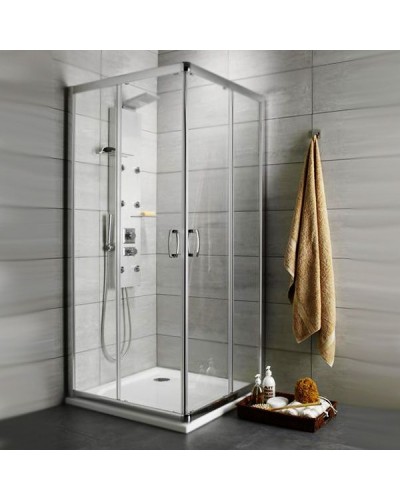 Душевой уголок Radaway Premium Plus D 1900 80x90 30437-01-01N профиль Хром стекло прозрачное