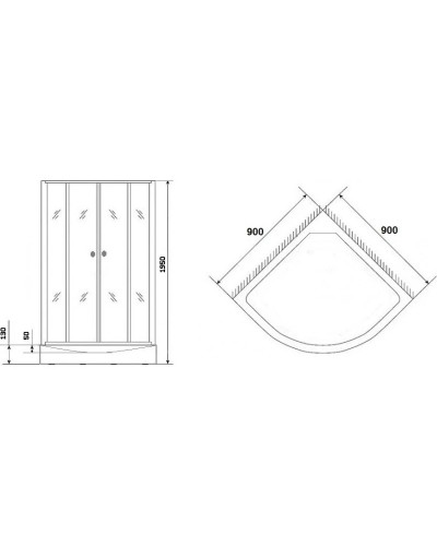Душевой уголок с поддоном 90х90х195 см Niagara NG-001-08N интимато