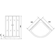 Душевой уголок с поддоном 90х90х195 см Niagara NG-007-08N матовое