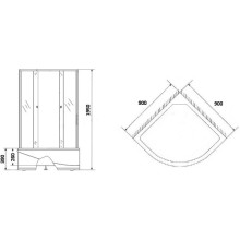 Душевой уголок с поддоном 90х90х195 см Niagara NG-006-08N матовое
