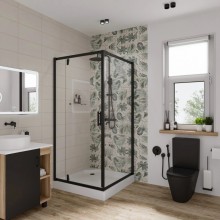 Душевой уголок 88х88х190 см Niagara NG-6801-08BLACK прозрачное