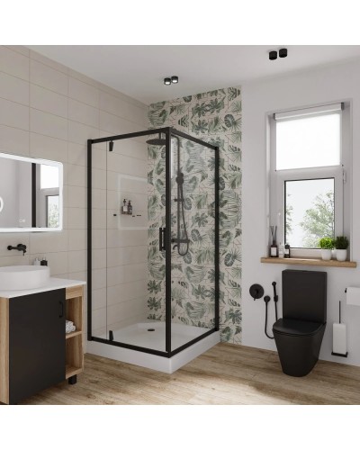 Душевой уголок 88х88х190 см Niagara NG-6801-08BLACK прозрачное