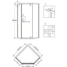 Душевой уголок 89х89 см Grossman Pragma PR-90SD прозрачное