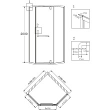 Душевой уголок 99х99 см Grossman Pragma PR-100SD прозрачное