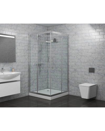 Душевой уголок 99х99 см Grossman Pragma PR-100SQ прозрачное