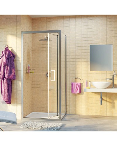 Душевой уголок WasserKRAFT Weser 90x90 78F03 профиль Хром стекло прозрачное