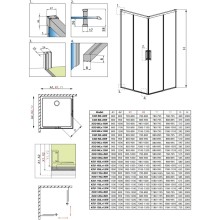 Душевой уголок Radaway Idea Gold KDD 100L×80R прозрачное