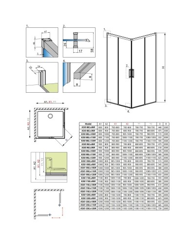 Душевой уголок Radaway Idea Gold KDD 110L×120R прозрачное