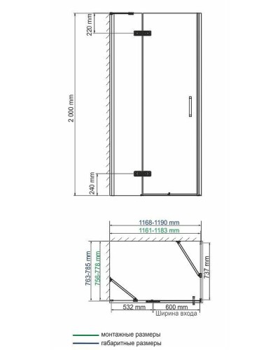 Душевой уголок WasserKRAFT Aller 120х80 L 10H06LWHITE профиль Белый Хром стекло прозрачное