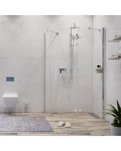 Душевой уголок WasserKRAFT Aller 120х90 R 10H07RWHITE профиль Хром стекло прозрачное