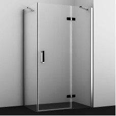 Душевой уголок WasserKRAFT Aller 120х80 R 10H06RBLACK профиль Хром стекло прозрачное