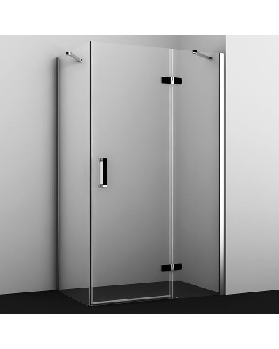 Душевой уголок WasserKRAFT Aller 120х80 R 10H06RBLACK профиль Хром стекло прозрачное