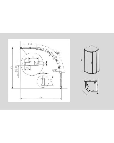 Душевой уголок Ravak Blix XP2CP4-90 90х90 X3B270C00Z1C профиль Хром стекло Transparent