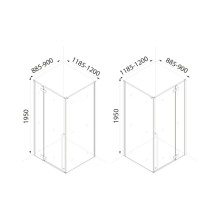 Душевой уголок 120x90 см IDDIS Slide SLI6BS2i23 прозрачное