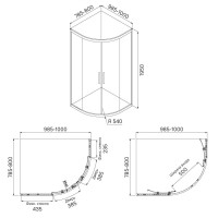 Душевой уголок 100x80 см IDDIS Zodiac ZOD6CR8i23 прозрачное