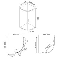 Душевой уголок 100x100 см IDDIS Zodiac ZOD6CR0i23 прозрачное