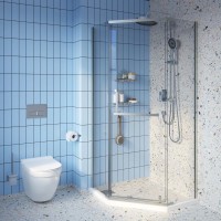 Душевой уголок 90х90 см IDDIS Steel STE8SS9i23 прозрачное