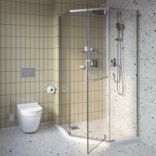 Душевой уголок 100х100 см IDDIS Steel STE8SS0i23 прозрачное