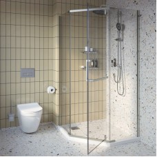 Душевой уголок 100х100 см IDDIS Steel STE8SS0i23 прозрачное