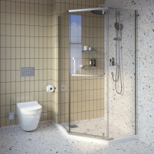 Душевой уголок 100х100 см IDDIS Steel STE8SS0i23 прозрачное