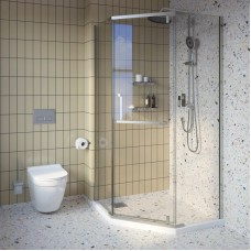 Душевой уголок 100х100 см IDDIS Steel STE8SS0i23 прозрачное