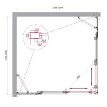 Душевой уголок BelBagno LUCE-AH-22-130/125-C-Cr