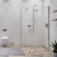 Душевой уголок 120х80 см прозрачное стекло WasserKRAFT ALLER 10H06RWHITE