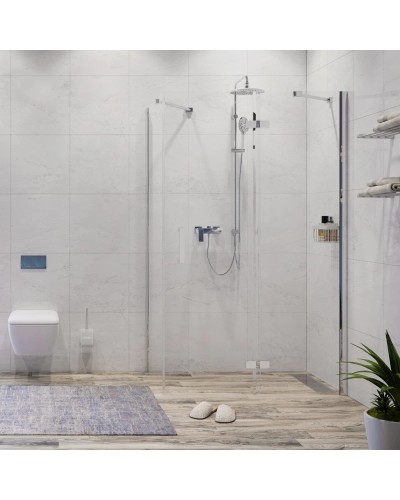 Душевой уголок 120х80 см прозрачное стекло WasserKRAFT ALLER 10H06RWHITE