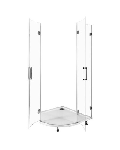 Душевой уголок Aquanet Beta NWD2242 100x100 радиальный профиль Хром стекло прозрачное