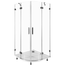 Душевой уголок Aquanet Beta NWD2242 100x100 радиальный профиль Хром стекло прозрачное