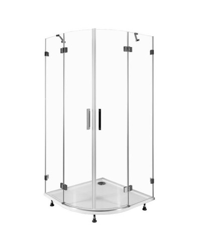 Душевой уголок Aquanet Beta NWD2242 100x100 радиальный профиль Хром стекло прозрачное
