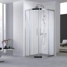 Душевой уголок Aquanet Delta NPE2142 100x100 радиальный профиль Хром, стекло прозрачное