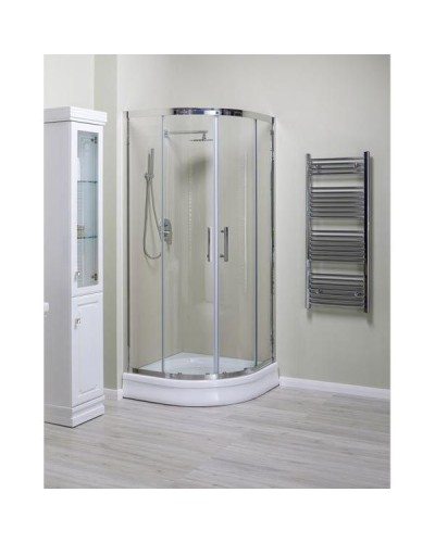 Душевой уголок Aquanet Delta NPE2142 100x100 радиальный профиль Хром, стекло прозрачное