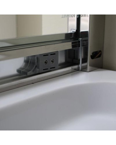 Душевой уголок Aquanet Delta NPE2142 100x100 радиальный профиль Хром, стекло прозрачное