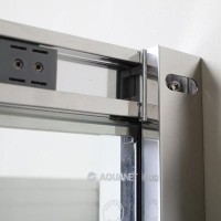 Душевой уголок Aquanet Delta NPE2142 100x100 радиальный профиль Хром, стекло прозрачное